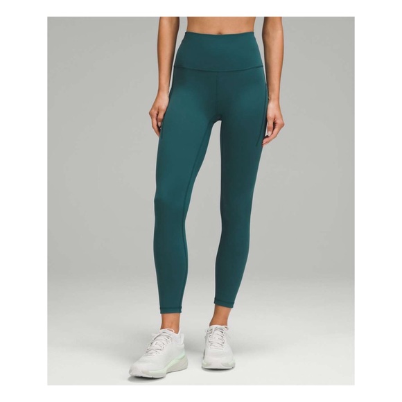 Lululemon Storm Teal Wunder Train High Rise Leggings with Pockets NWOT - Picture 3 of 5